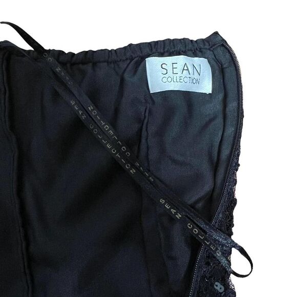 sean Collection Dress Halter High Low Lace Sequin Size S - Picture 6 of 9